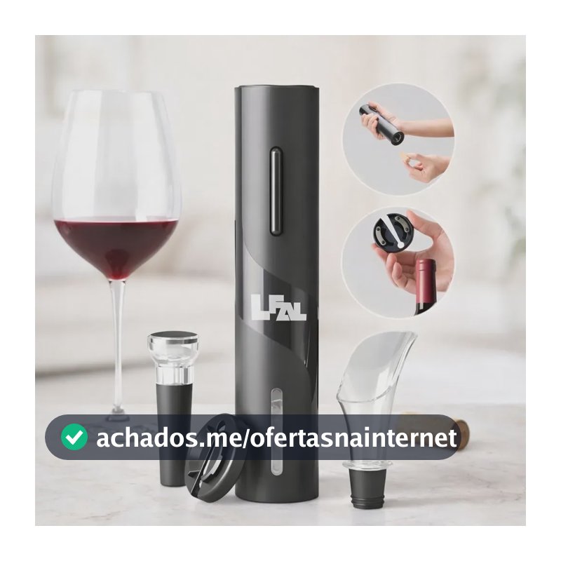 Abridor De Vinho Potente Saca Rolhas Automático Portátil Removedor De Rolha Kit 4 Em 1 Abridor De Garrafas Prático Frio Resistente Presente Fondue Jantar Elegante ABS Multifuncional Casa Lfal