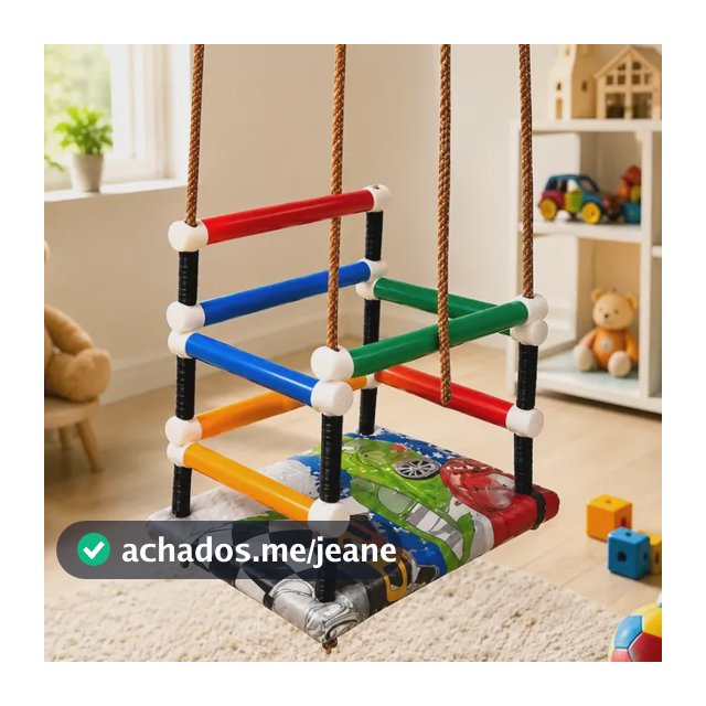 Balanço Infantil Madeira Reforçado C Encosto Menino E Menina