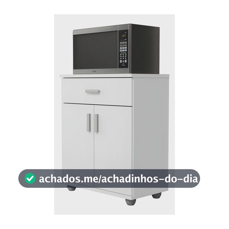 Armario Balcao Branco Multiuso Para Microondas E Forno Cantinho Do Cafe Mell