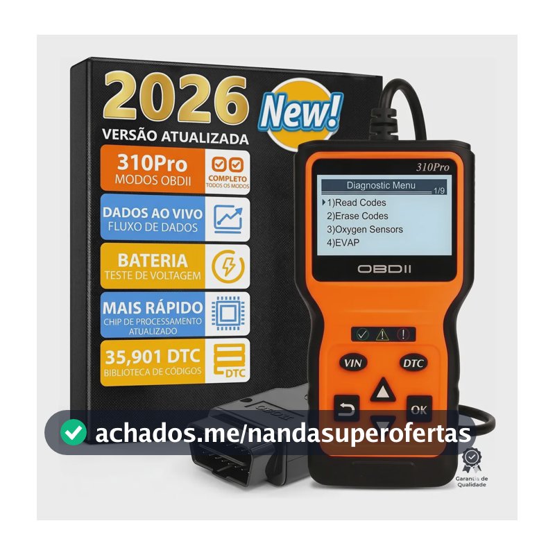 Scanner Obd2 Automotivo 310pro Sem Custo Extra App Bluetooth
