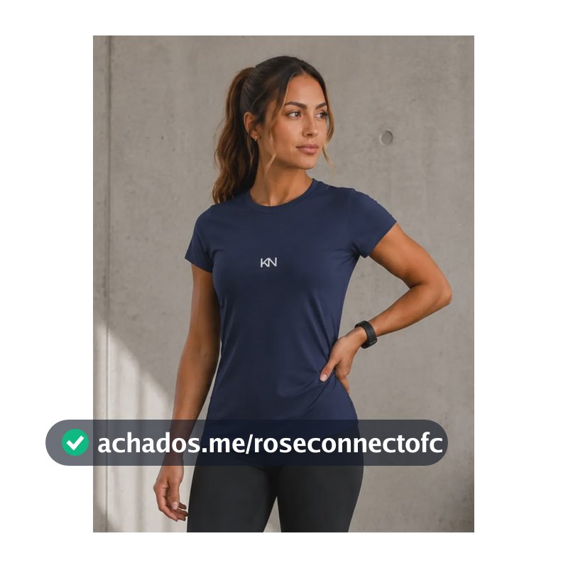 Camiseta Feminina Dry Fit Térmica Academia Fitness Koenig Azul-marinho Liso G