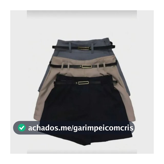 Kit 3 Shorts Alfaiataria Feminino Moda Luxo Com Cinto Brinde