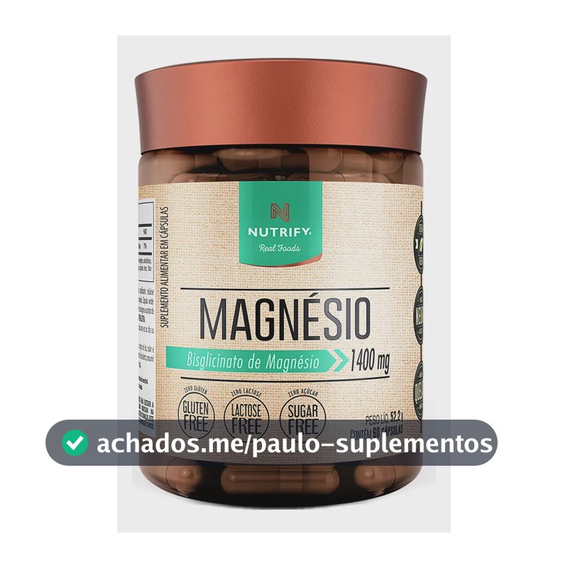 Magnésio Nutrify em cápsula Sem sabor de 60 un