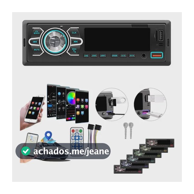 Mp3 Player Som Automotivo Radio Bluetooth Fm Usb Carro 1 Din