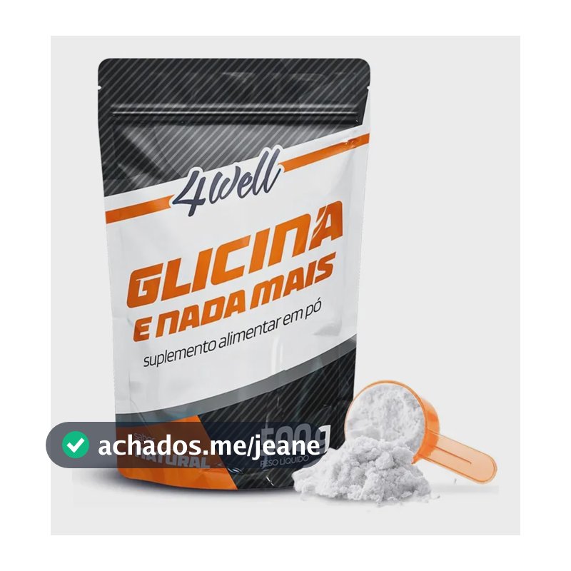 Glicina Em Pó 100% Pura 4well Sem Sabor 500g