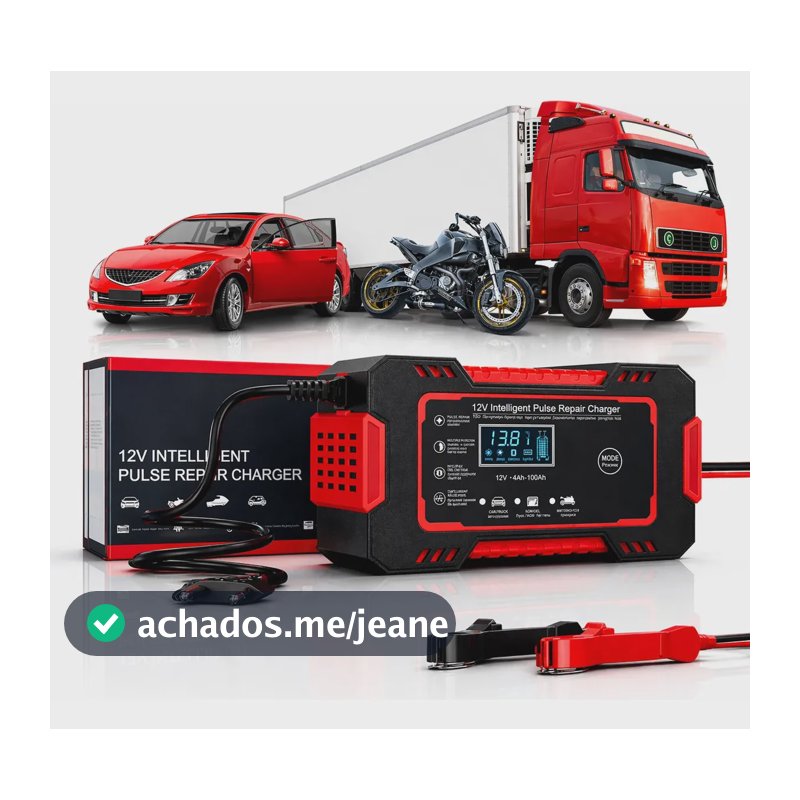 Eps-9450 Carregador De Bateria Inteligente 12v Automotivo Vermelho