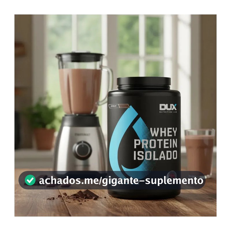 Whey Protein Isolado Dux Nutrition - Pote 900g Chocolate