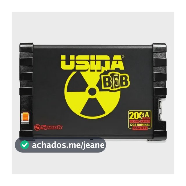Fonte Automotiva 200 Amperes Usina Spark Bivolt Bob Digital Preto - Amarelo