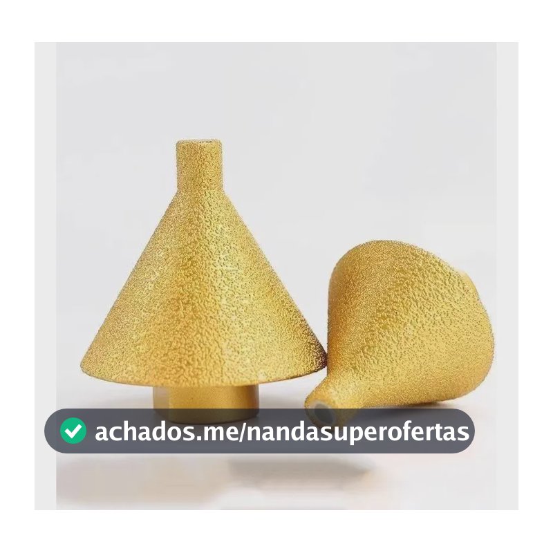 2 Brocas Cônicas Diamante M14 50mm Chanfro