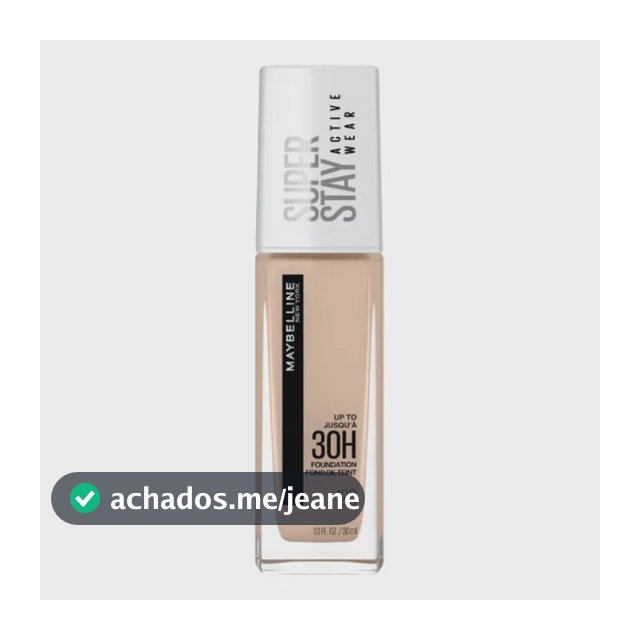 Maybelline NY Base Alta Cobertura Super Stay Active Wear Resistente ao Suor Alta Duração até 30h na Pele, Cor 220 Natural Beige, 30ml