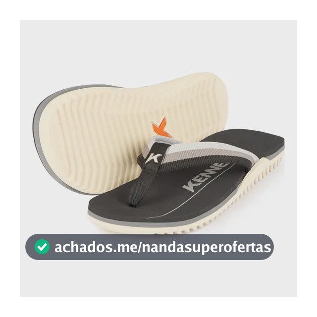 Sandália Kenner Unissex Nk6 Pro Branco/preto/cinza Liso 39