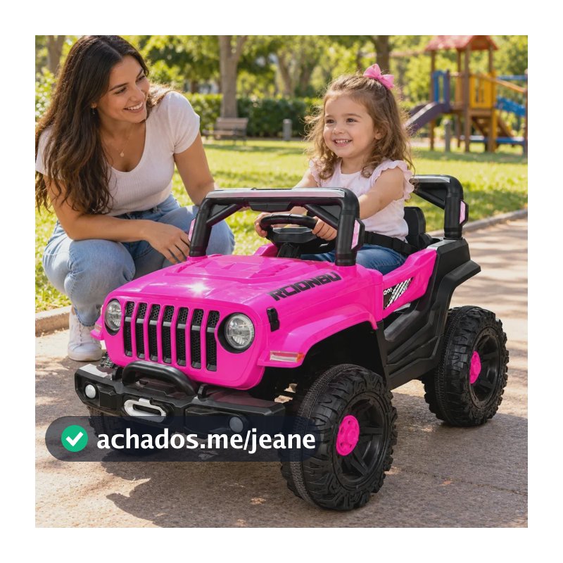 Jipe Infantil Elétrico 12v Carrinho Controle Remoto Música Brinq Kids