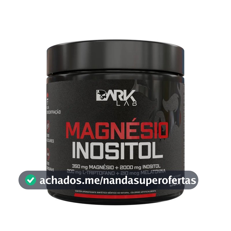 Magnésio E Inositol Taurina Melatonina 300g Dark Lab Limão - 50 Doses