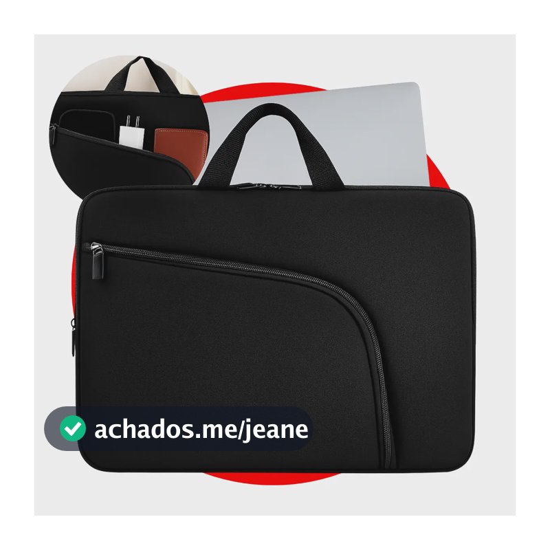 Capa Para Notebook 15.6 Polegadas Resistente À Águaleve (150g) Com Alça E Bolso Frontal Case Protetora Slim Para Trabalho Reforçada Premium Speed Shop