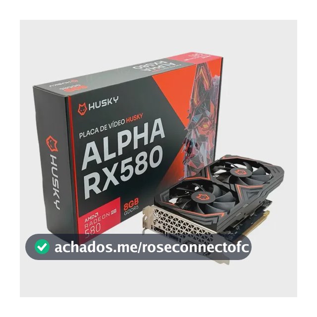 Placa De Vídeo Husky Alpha Amd Radeon Rx 580 8gb Gddr5
