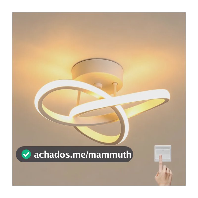 Luminaria Teto Led,pendente Lustre Moderna Para Quarto Sala 127/220v Branco