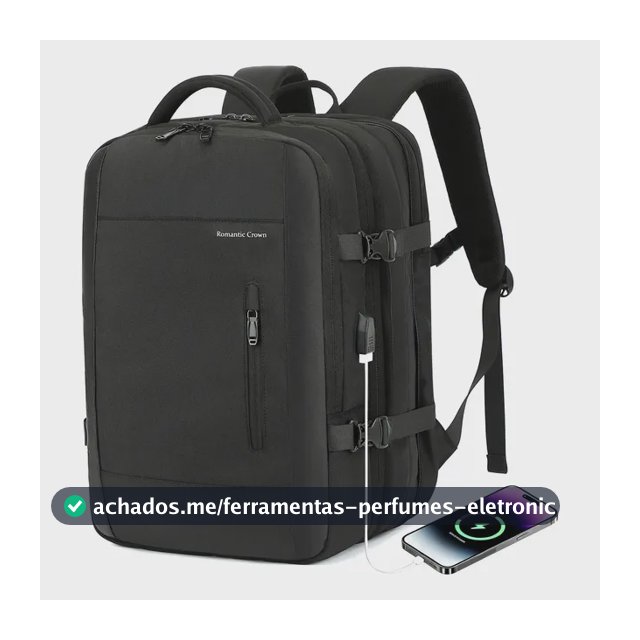 Mochila Viagem Feminina Masculina Para Notebook Executiva Cor Preto