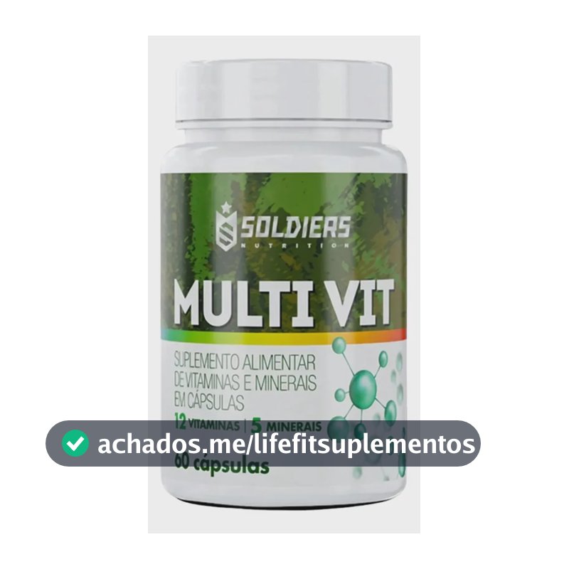 Multivitamínico 60 Caps - 5 Minerais - 12 Vitaminas - Soldiers