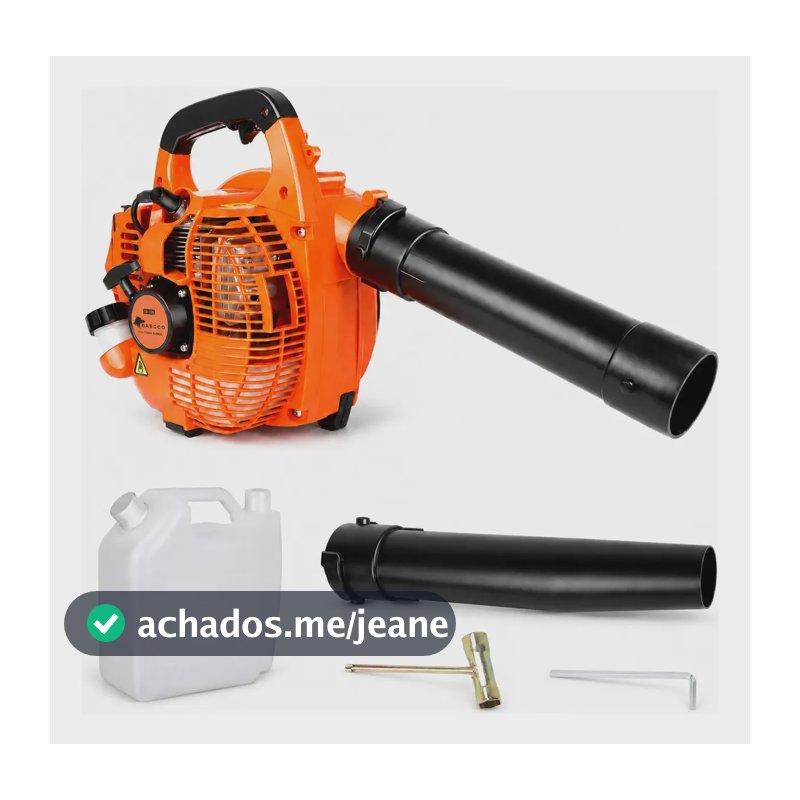 Soprador de folhas a gasolina profissional 2 tempos 7.500 RPM 0,9HP 26cc - Bascco