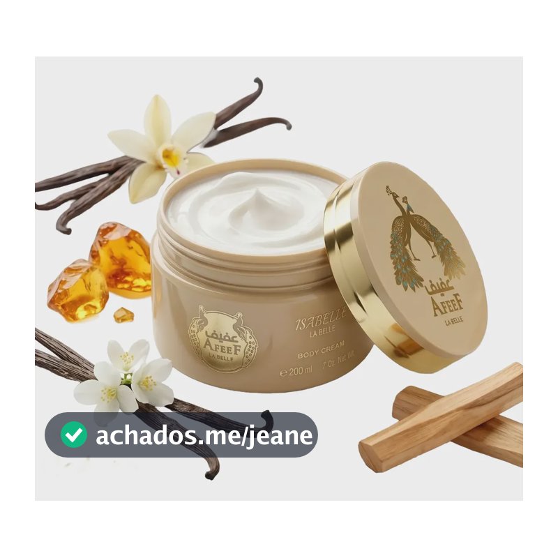 Creme Árabe Hidratante Corporal Pasta Afeef 200ml Isabelle Floral Oriental