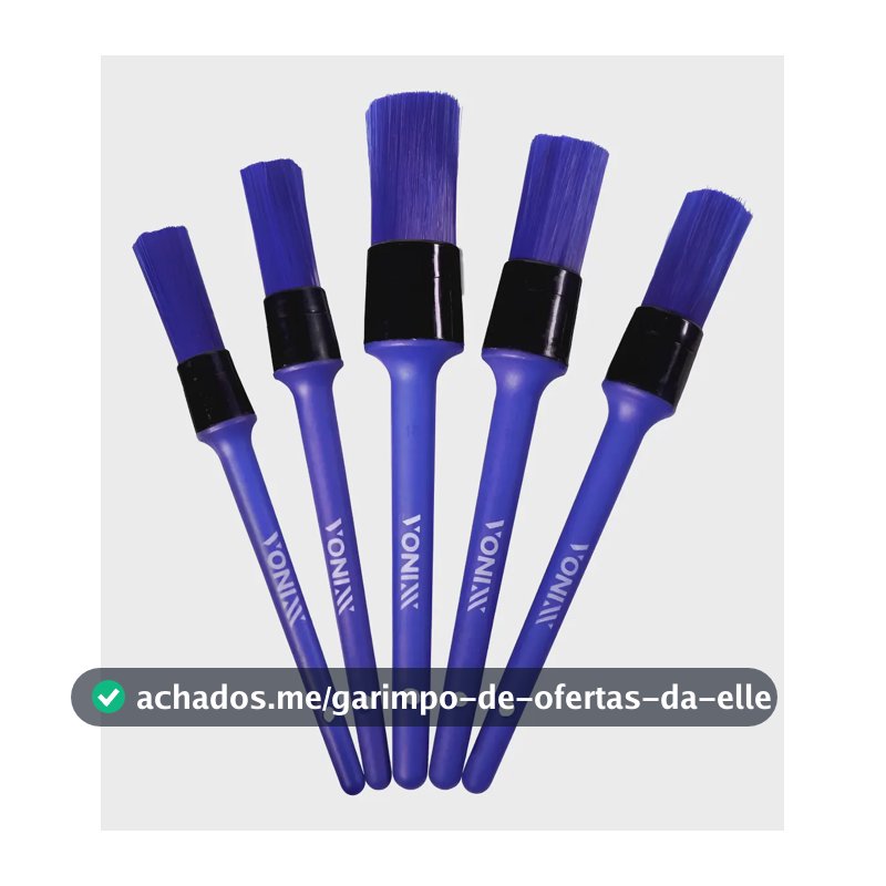 Kit De 5 Pinceis Para Detalhamento Externo Vonixx