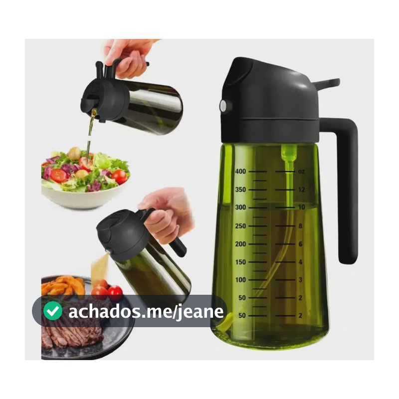 Spray Pulverizador Borrifador Dosador Azeite Vidro Escuro Verde-escuro