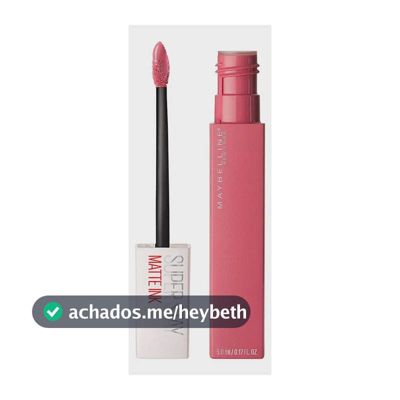 Batom Líquido Matte Longa Duração 16H Acabamento Matte Confortável Aplicador Preciso Cor 15 Lover Rosa Malva SuperStay Matte Ink Maybelline NY 5ml