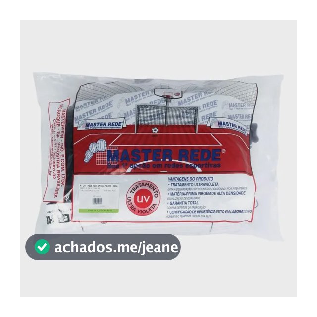 Rede De Tênis Oficial Competeção - 4 Mm ( 1 Faixas Pvc)
