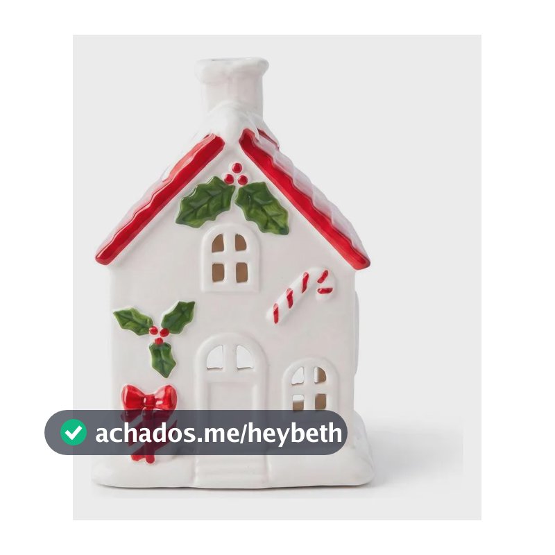 Enfeite De Natal Casinha Led Home Style Rayo 15 Cm Branco