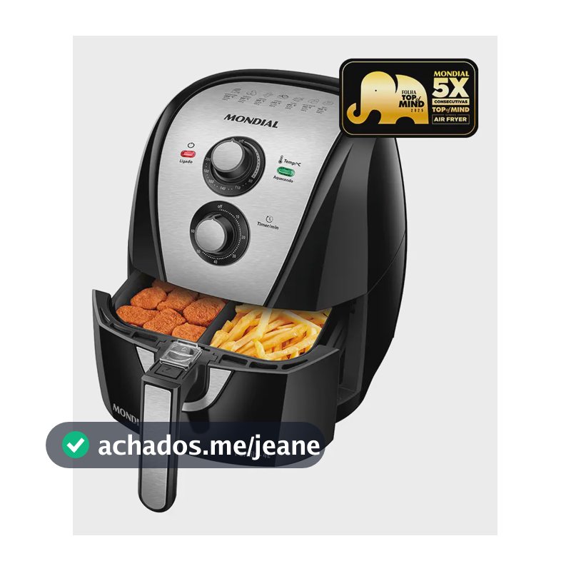 Fritadeira Sem Óleo Air Fryer 4l Mondial 1500w AFD-40-BI