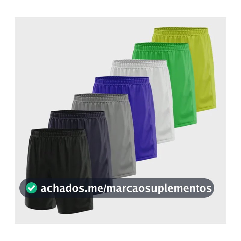 Kit 5 Bermudas Masculina Tipo Jogador Esporte Praia Treino Kit 5 Calção Masculino Sortido Gg