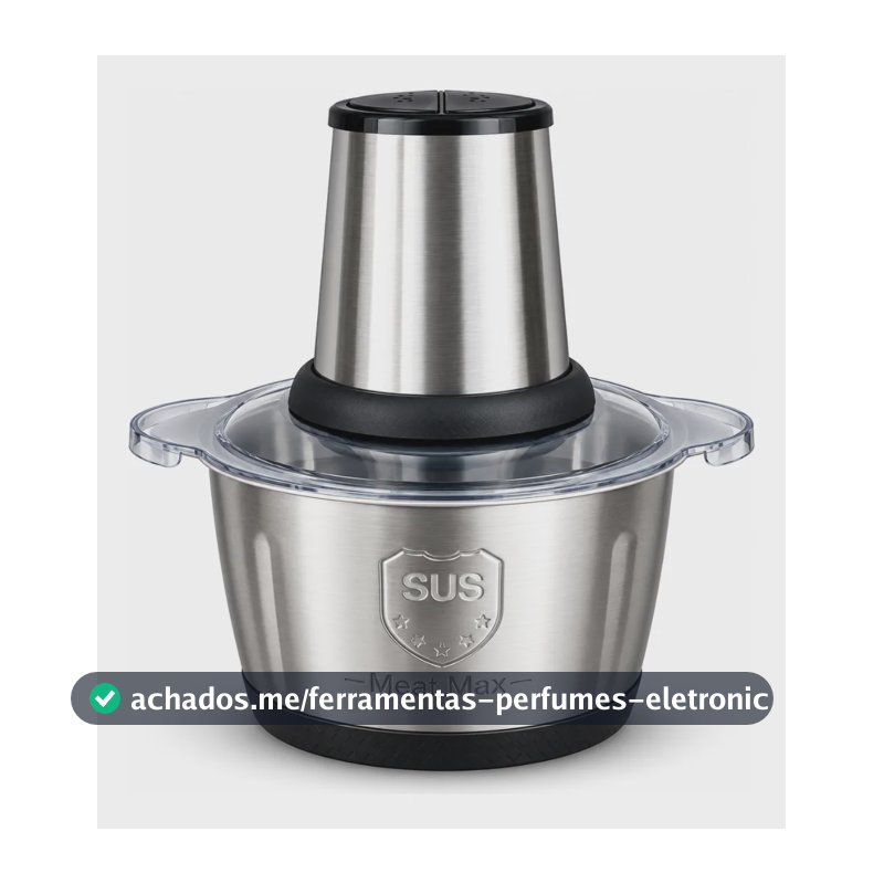 Processador Triturador Elétrico De Alimentos Inox 2 Litros Prateado 220v