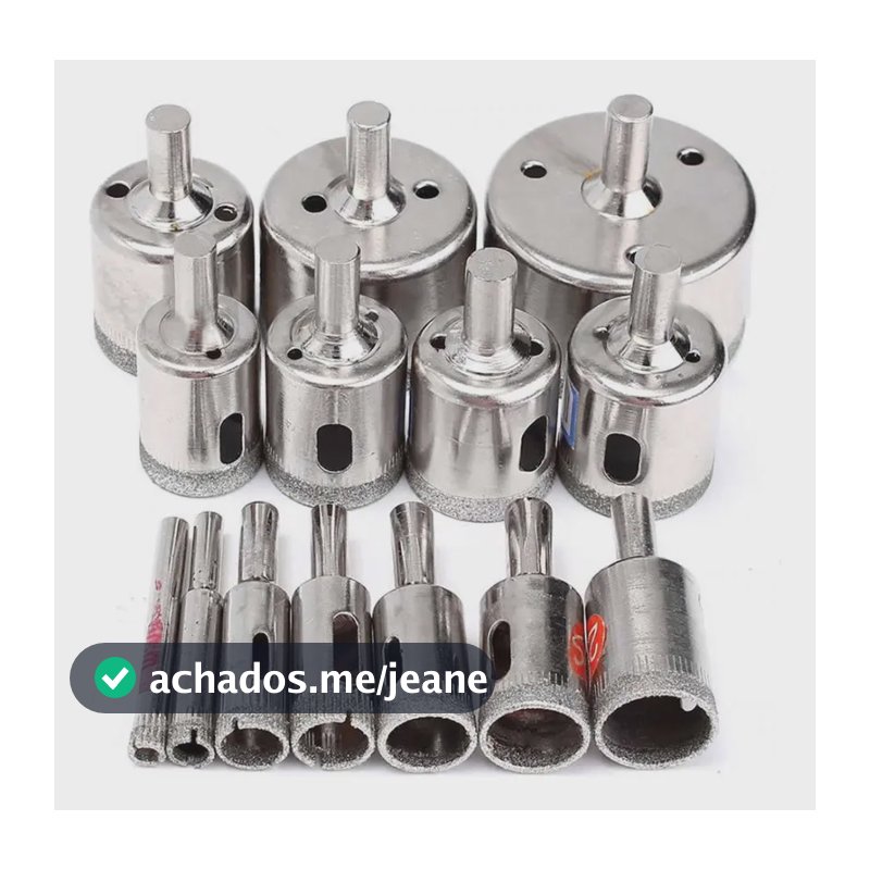 Jogo Com 15 Brocas Diamantadas 6-50mm Vidro Ceramica Piso MFL