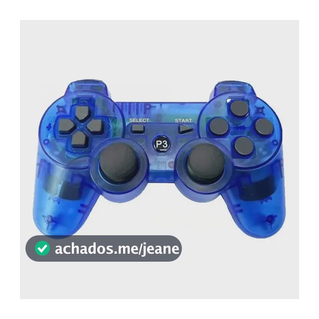 Controlador Sem Fio Bluetooth Para Ps3 Azul