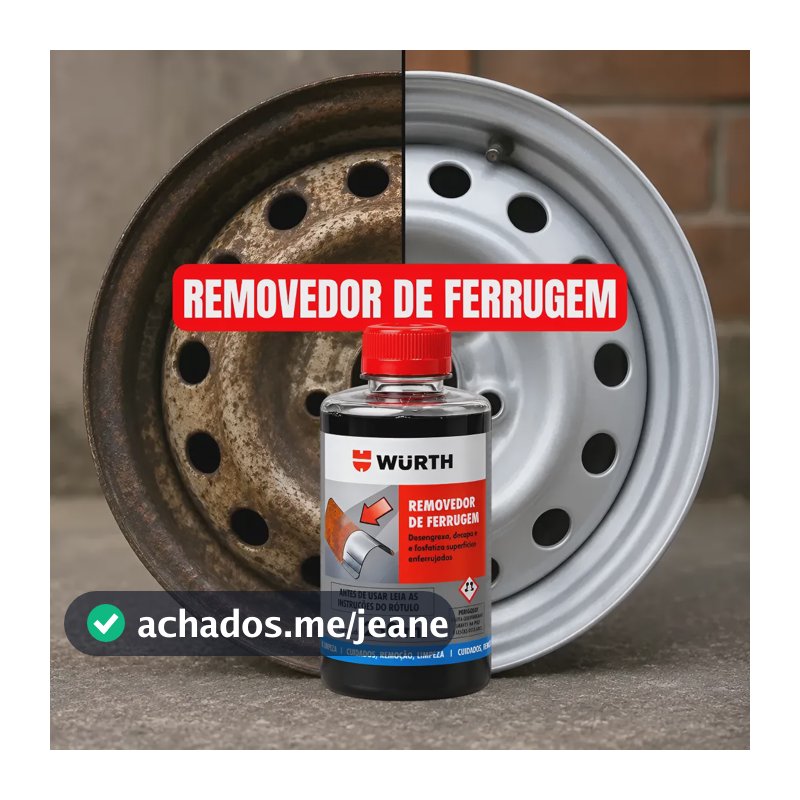Removedor Tira Ferrugem Oxidação Metal Aço Ferro 250ml Wurth Verde
