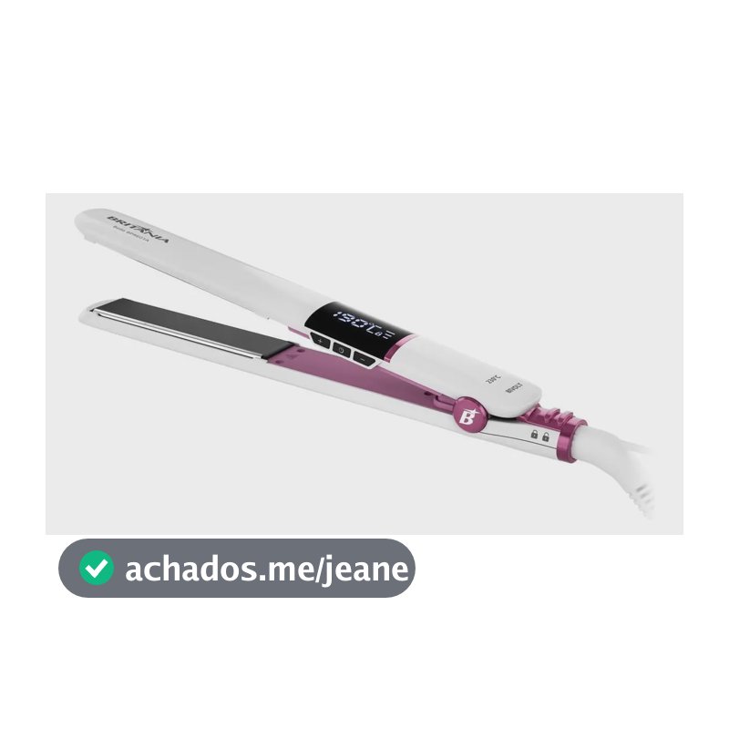 Prancha de Cabelo Britânia Bella BPRE01A Branca Bivolt