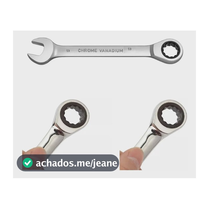 Chave Combinada Boca Estrela Com Catraca 13mm Pro Cor Cromado