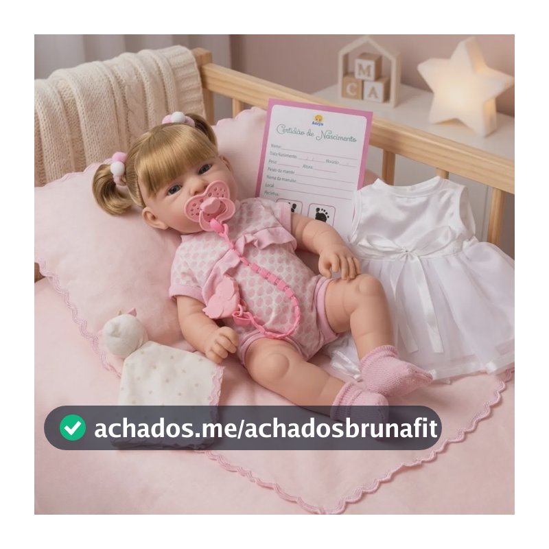 Boneca Reborn Maya Day Luna Vestido Luxo E Body Acessórios