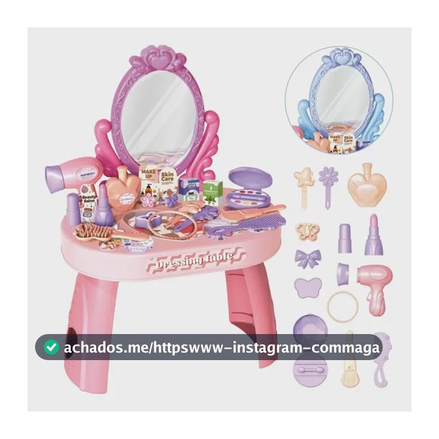 Penteadeira Infantil Menina Acessórios Princesa Maquiagem Cor Rosa