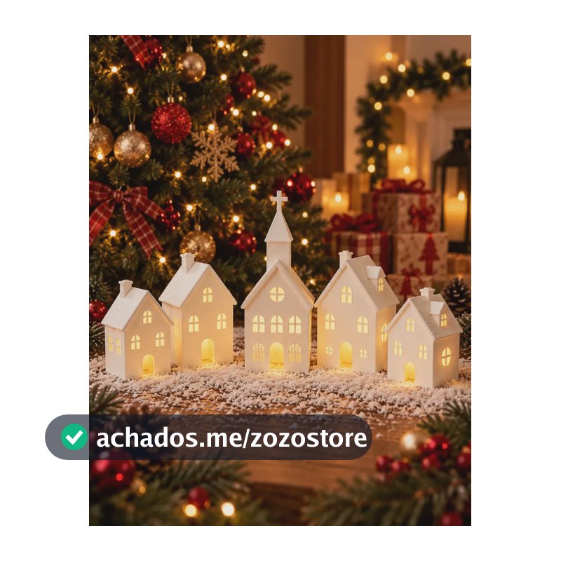 Vila Natalina Decoração Casa Sala Quarto Casinhas Iluminada