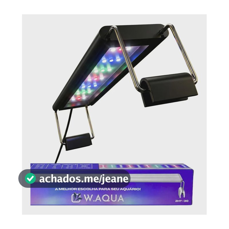 Luminária Led Para Aquário De 30 A 40cm Bivolt com 3 modos de cor W.AQUA ZHT-30
