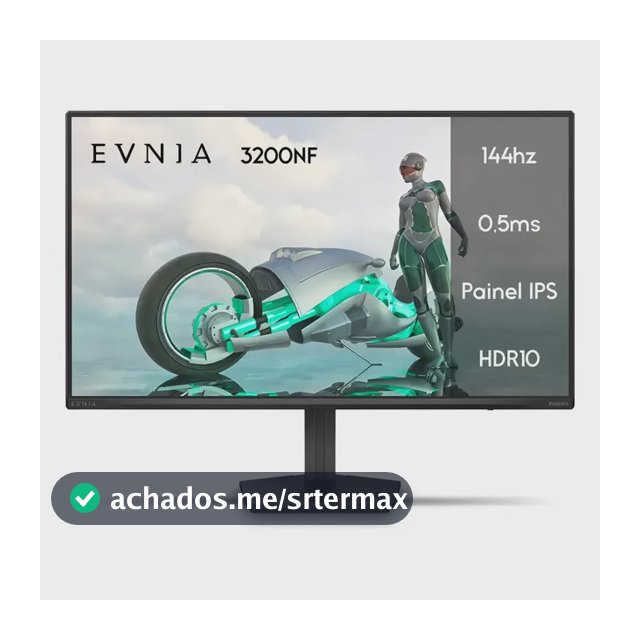 Monitor Gamer Phillips 24 Evnia Ips 144hz 0.5ms Wide Fullhd Preto 127/220v