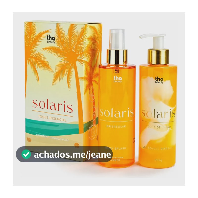 Kit Solaris Tha Beauty Body Splash + Loção Hidratante