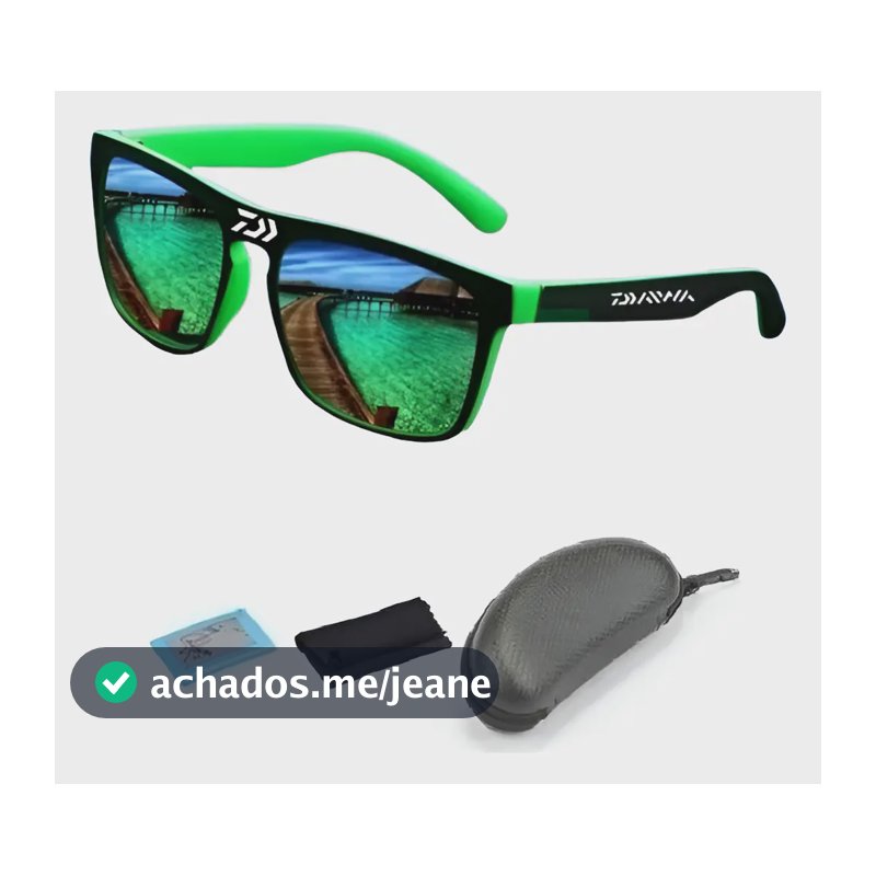 Óculos De Pesca Daiwa Polarizado Proteção Uv400 Top Verde Verde Único