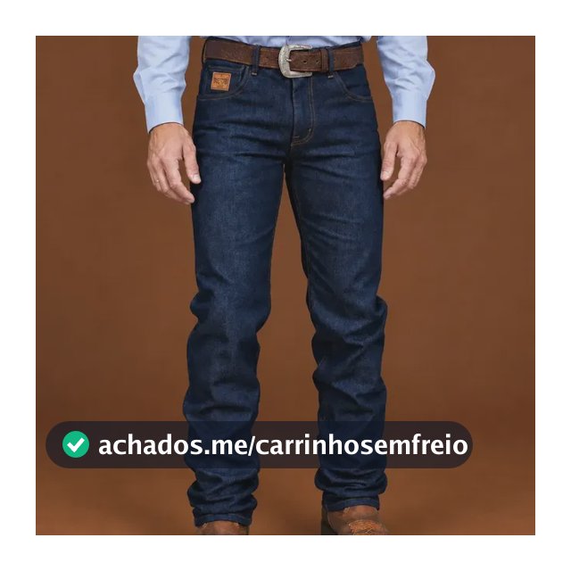Calça Jeans Masculina Country Rodeio Reforçada Elastano