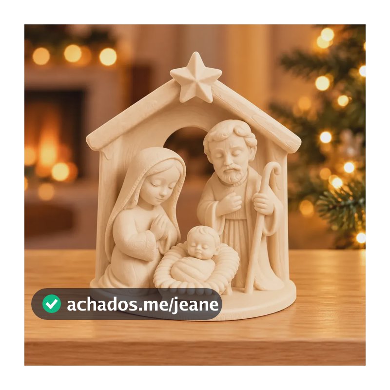 Presépio Natalino Sagrada Família Menino Jesus Decoração