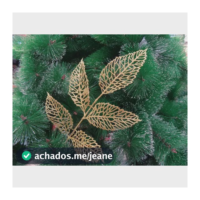 Kit 6 Galhos Folhas Com Glitter Decoração Enfeite Natal