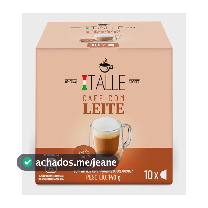 Capsula Compatível Dolce Gusto Café Com Leite Café Italle Capsulas De Café Com Leite 2 Und