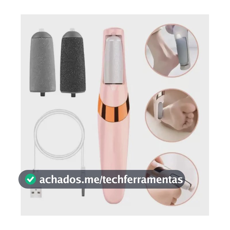 Lixadeira Elétrica Recarregável Electric Pedi Pés Calos Esfoliador