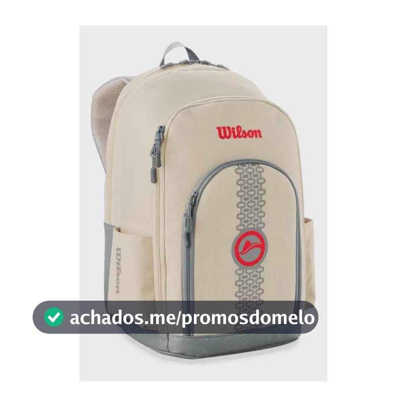 Mochila Wilson Tour Rio Open 2026 para Tênis – Creme